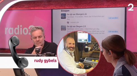 Rudy Gybels in de Radio2-ochtendshow 'Goeiemorgen Morgen!'