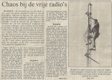 Artikel: Chaos bij de vrije radio's